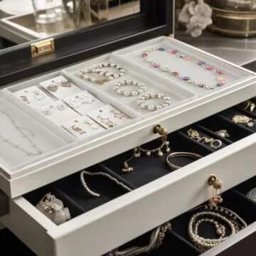 Inbagi Velvet Jewelry Trays - Luxurious Stackable Organizers