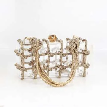 Stunning Rhinestone Acrylic Clutch - Perfect for Special Events