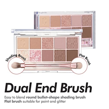 CLIO Pro Eye Shadow Palette for Vibrant Looks  |  10 Shades