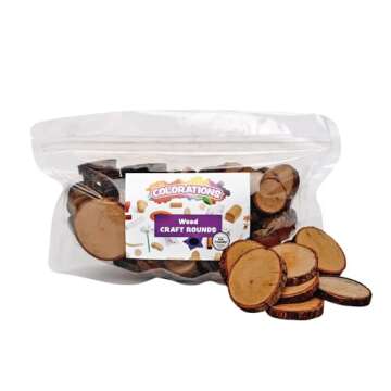 Colorations Natural Wood Craft Rounds for Creative DIYers