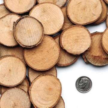 Colorations Natural Wood Craft Rounds for Creative DIYers