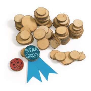 Colorations Natural Wood Craft Rounds for Creative DIYers