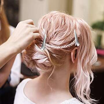 Chuangdi 200 Silver Metal Hair Clips for Women Girls