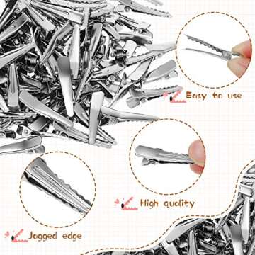 Chuangdi 200 Silver Metal Hair Clips for Women Girls