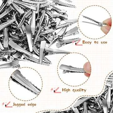 Chuangdi 200 Silver Metal Hair Clips for Women Girls