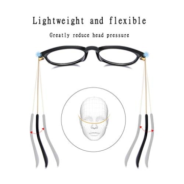 Retro Round Fake Glasses Lightweight Durable Frames