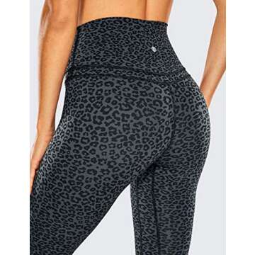 CRZ YOGA Women's Naked Feeling I Workout Leggings 28 Inches - High Waisted Full-Length Yoga Pants Leopard Printed 1 Small