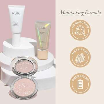 PÜR Beauty Pressed Setting Powder Balancing Act - Skin-Perfecting Pressed Compact Powder for Smooth & Fresh Natural-Matte Finish - Translucent Setting Powder Makeup for All Skin Tone, Cruelty Free