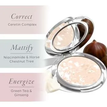 PÜR Beauty Pressed Setting Powder Balancing Act - Skin-Perfecting Pressed Compact Powder for Smooth & Fresh Natural-Matte Finish - Translucent Setting Powder Makeup for All Skin Tone, Cruelty Free