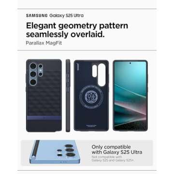 Spigen Parallax MagFit Designed for Galaxy S25 Ultra Case [Fast Wireless Charging/Magnet for Galaxy]...