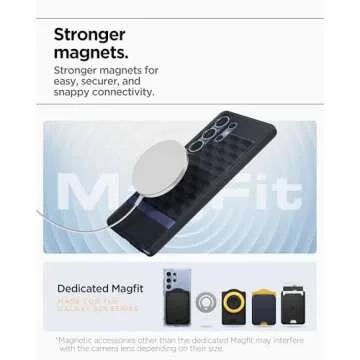 Spigen Parallax MagFit Designed for Galaxy S25 Ultra Case [Fast Wireless Charging/Magnet for Galaxy] (2025) - Navy Violet