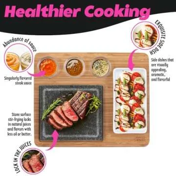 Artesia Cooking Stones Set for Sizzling Gourmet Meals