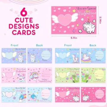 KIZZYEA 30 Pack Valentine’s Day Cards with Erasers