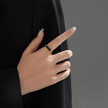 VQYSKO Stainless Steel Signet Ring | Fashionable and Durable