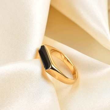 VQYSKO Stainless Steel Signet Ring | Fashionable and Durable