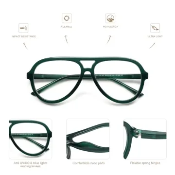 Shop AMOMOMA Retro Aviator Reading Glasses - 3 Pack 2.5X