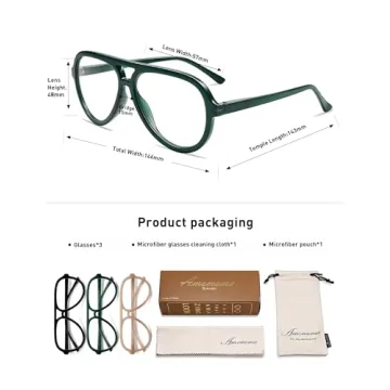 Shop AMOMOMA Retro Aviator Reading Glasses - 3 Pack 2.5X