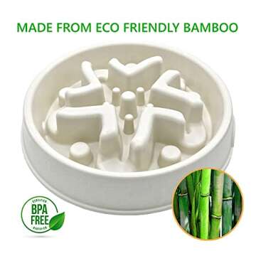 Eco-Friendly Bamboo Slow Feeder Bowl for Healthy Eating