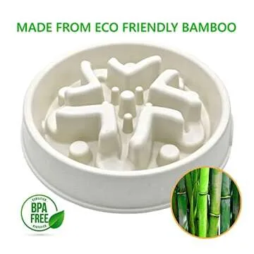 Eco-Friendly Bamboo Slow Feeder Bowl for Healthy Eating