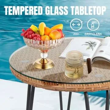 Leasbar Wicker Patio Furniture Set - Outdoor Bistro Perfect for Any Space