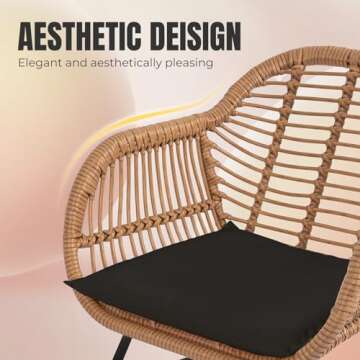Leasbar Wicker Patio Furniture Set - Outdoor Bistro Perfect for Any Space