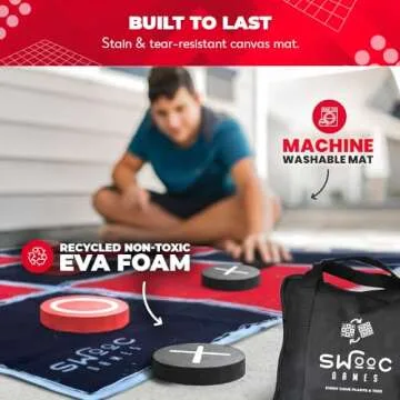 Vintage Giant Checkers & Tic Tac Toe Game for Kids