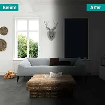 ECUCM Blackout Curtains, 118" x 57" Portable Travel Window Coverings Blackout Shades, 100% Room Darkening Black Shades for Baby Nursery Kids Bedroom