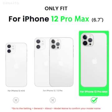 ORNARTO Compatible with iPhone 12 PRO MAX Case 6.7", Slim Liquid Silicone 3 Layers Full Covered Soft...