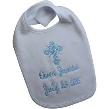 Funny Girl Personalized Bib for Baby Boys in Light Blue