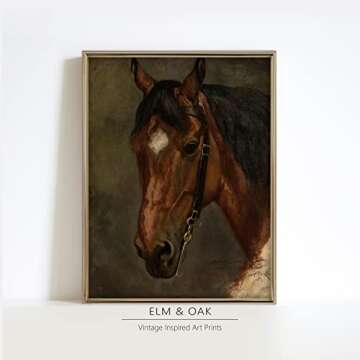 Equestrian Wall Decor - Horse Art Print for Home Decor - Antique Horse Riding Wall Artwork Decoratio...