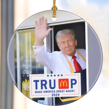 Trump McDonald Christmas Ornament 2024 - Unique Republican Gift