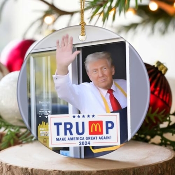 Trump McDonald Ornament for Christmas 2024
