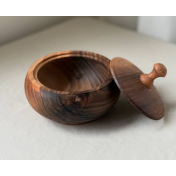 ست پذیرایی قوری پیرکس شعله‌مستقیم ۱۰۰۰ میل با قندون چوب گردو، لیوان و سینی بیضی