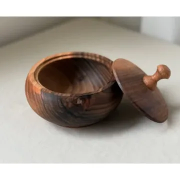 ست پذیرایی قوری پیرکس شعله‌مستقیم ۱۰۰۰ میل با قندون چوب گردو، لیوان و سینی بیضی