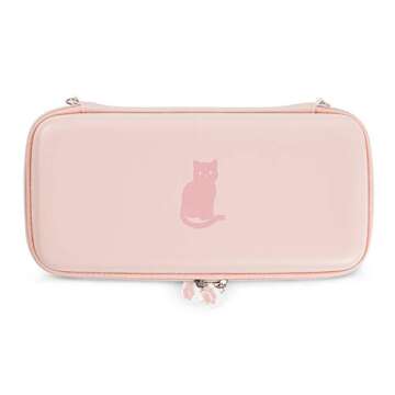 GeekShare Pink Cute Cat Paw Case for Nintendo Switch/Switch OLED - Portable Hardshell Slim Travel Ca...