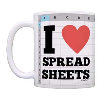 Accounting Gifts I Heart Spreadsheets Accountant Gifts for Women Comptroller Mug Gift Coffee Mug Tea Cup White