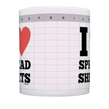 Accounting Gifts I Heart Spreadsheets Accountant Gifts for Women Comptroller Mug Gift Coffee Mug Tea Cup White