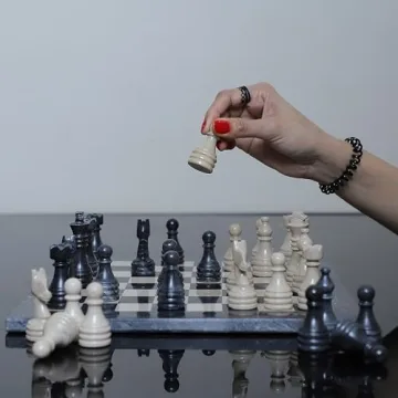 Luxury 15 Inch Marble Chess Set for Adults