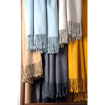 Luxurious Baby Blue Mulberry Silk Throw Blanket