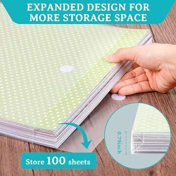 Caydo 40 Piece Scrapbook Paper Organizer - Versatile & Durable