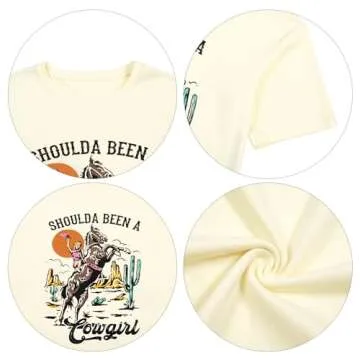 Womens Cowgirl Shirt Oversized T-Shirt for Music Lovers