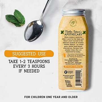 Maty's Organic Children's Cough Syrup, Made with Organic Honey, Lemon & Cinnamon - 6 fl oz.