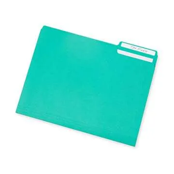 100 Vibrant Colored File Folders - Durable & Stylish