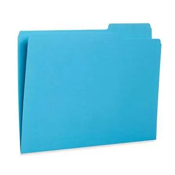 100 Vibrant Colored File Folders - Durable & Stylish