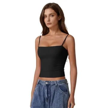 Stylish Double Lined Tank Top with Adjustable Straps
