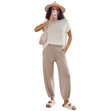 Ekouaer Women's Lounge Set Comfortable & Chic Pajama