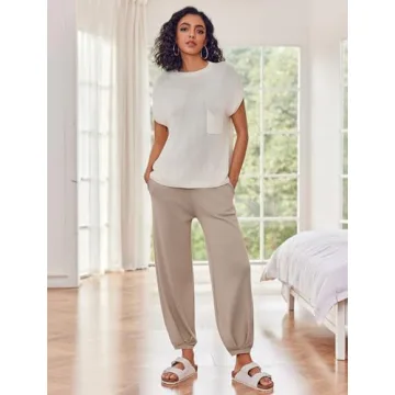 Ekouaer Women's Lounge Set Comfortable & Chic Pajama