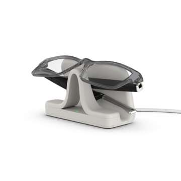 Amazon Echo Frames (3rd Gen) + Echo Pop | Smart glasses with Alexa | Modern Rectangle frames in Char...