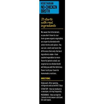 Imagine Organic No-Chicken Broth, 32 Fl Oz (6 Pack) (Packaging May Vary)