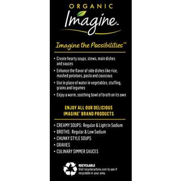 Imagine Organic No-Chicken Broth, 32 Fl Oz (6 Pack) (Packaging May Vary)